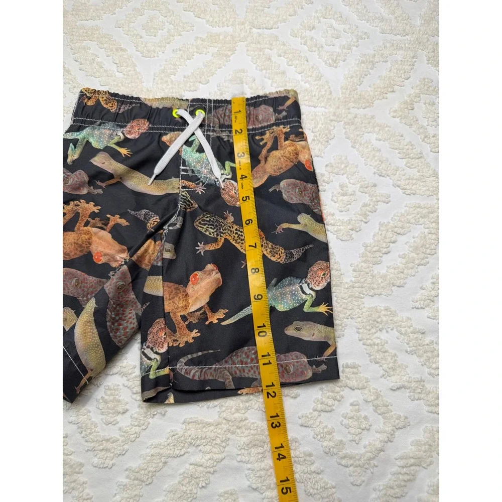 Crazy 8 Lizard Gecko Print Swim Trunks‎ 3T Toddler Boys Board Shorts Summer